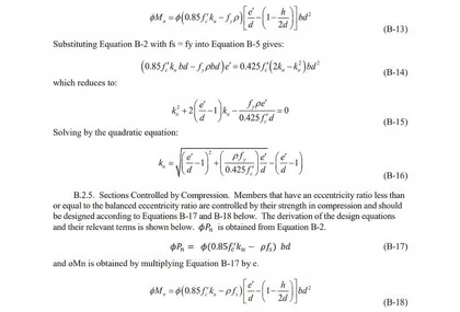 Page of formulas from an engineering standard